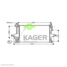 31-3105 KAGER Радиатор, охлаждение двигателя