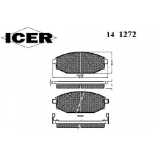 141272 ICER Комплект тормозных колодок, дисковый тормоз