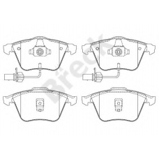 23762 00 701 10 BRECK Комплект тормозных колодок, дисковый тормоз