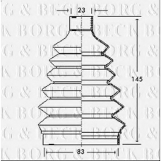 BCB2325 BORG & BECK Пыльник, приводной вал