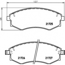 8DB 355 016-691 HELLA PAGID Комплект тормозных колодок, дисковый тормоз