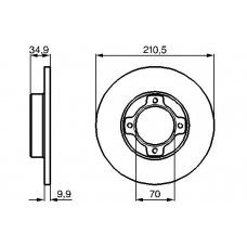 0 986 478 755 BOSCH Тормозной диск