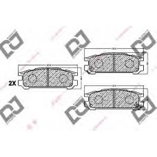 BP1037 DJ PARTS Комплект тормозных колодок, дисковый тормоз