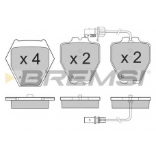 BP3121 BREMSI Комплект тормозных колодок, дисковый тормоз