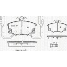 8110 15861 TRIDON Brake pads - front