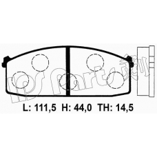 IBD-1106 IPS Parts Комплект тормозных колодок, дисковый тормоз