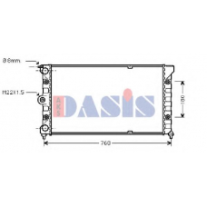 040460N AKS DASIS Радиатор, охлаждение двигателя
