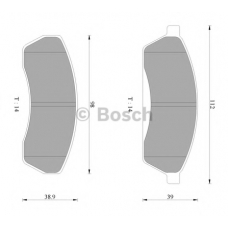 0 986 AB2 436 BOSCH Комплект тормозных колодок, дисковый тормоз