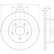 MDC1642 MINTEX Тормозной диск