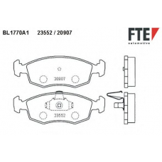 BL1770A1 FTE Комплект тормозных колодок, дисковый тормоз
