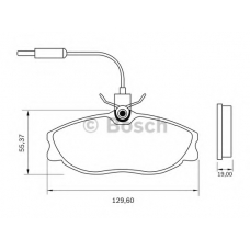 0 986 BB0 190 BOSCH Комплект тормозных колодок, дисковый тормоз