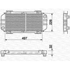 350213487000 MAGNETI MARELLI Радиатор, охлаждение двигател