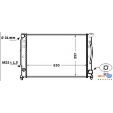 8MK 376 766-131 HELLA Радиатор, охлаждение двигателя