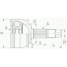 CVJ5652.10 OPEN PARTS Шарнирный комплект, приводной вал