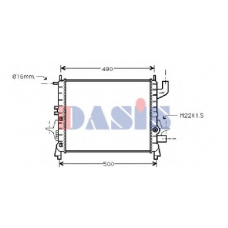 181390N AKS DASIS Радиатор, охлаждение двигателя