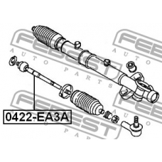 0422-EA3A FEBEST Осевой шарнир, рулевая тяга