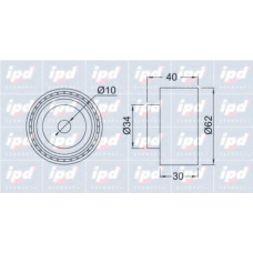 15-3150 IPD Паразитный / ведущий ролик, зубчатый ремень