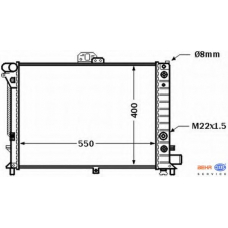 8MK 376 772-361 HELLA Радиатор, охлаждение двигателя