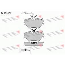 BL1351B2 FTE Комплект тормозных колодок, дисковый тормоз