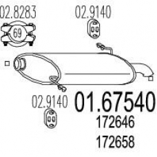 01.67540 MTS Глушитель выхлопных газов конечный
