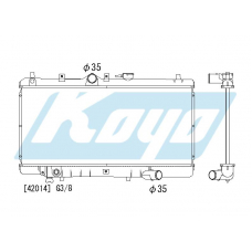 PA060145 KOYO P-tank corrugate-fin ass'y