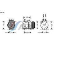MSK087 AVA Компрессор, кондиционер