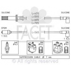 4.8471 FACET Комплект проводов зажигания
