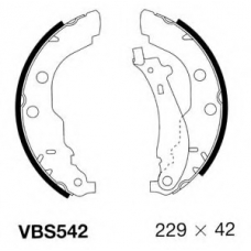 VBS542 MOTAQUIP Комплект тормозных колодок