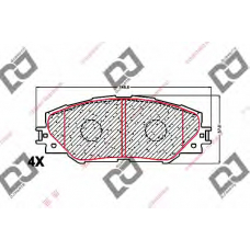 BP1637 DJ PARTS Комплект тормозных колодок, дисковый тормоз