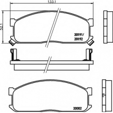 8DB 355 006-211 HELLA Комплект тормозных колодок, дисковый тормоз