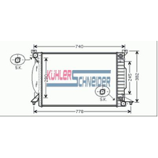 5000401 KUHLER SCHNEIDER Радиатор, охлаждение двигател