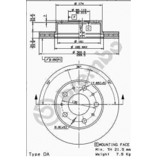 09.8932.10 BREMBO Тормозной диск