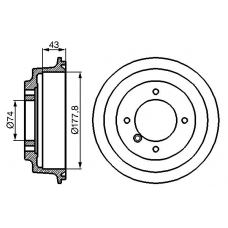 0 986 477 058 BOSCH Тормозной барабан