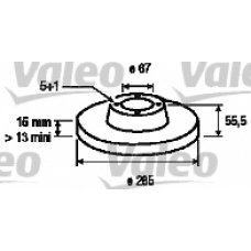 186753 VALEO Тормозной диск