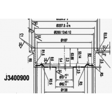 J3400900 NIPPARTS Тормозной барабан