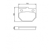 0 986 424 423 BOSCH Комплект тормозных колодок, дисковый тормоз