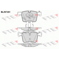 BL2672A1 FTE Комплект тормозных колодок, дисковый тормоз
