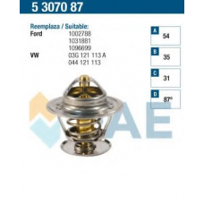 5307087 FAE Термостат, охлаждающая жидкость
