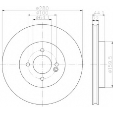 8DD 355 121-821 HELLA Тормозной диск