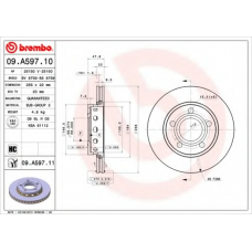 09.A597.10 BREMBO Тормозной диск