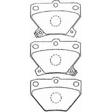 A2N007 AISIN Комплект тормозных колодок, дисковый тормоз