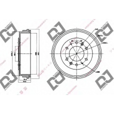 BR1089 DJ PARTS Тормозной барабан