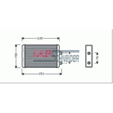 1790111 KUHLER SCHNEIDER Теплообменник, отопление салона