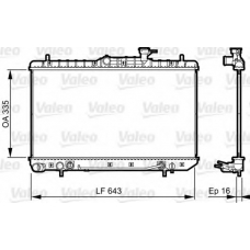 734960 VALEO Радиатор, охлаждение двигателя