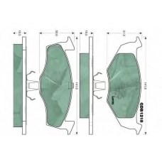 GDB1218 TRW Комплект тормозных колодок, дисковый тормоз