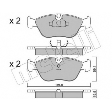 22-0182-0 METELLI Комплект тормозных колодок, дисковый тормоз