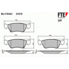 BL1703A2 FTE Комплект тормозных колодок, дисковый тормоз