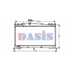 110033N AKS DASIS Радиатор, охлаждение двигателя