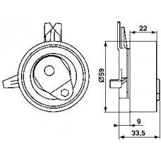 VKM 15402 SKF Натяжной ролик, ремень грм