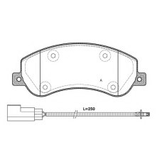 BPA1250.11 OPEN PARTS Комплект тормозных колодок, дисковый тормоз